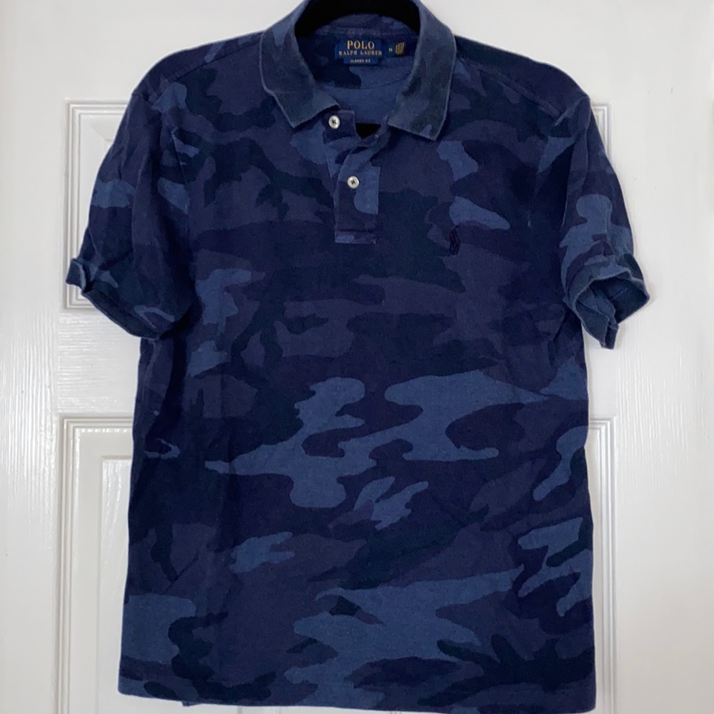 Blue Camo Polo